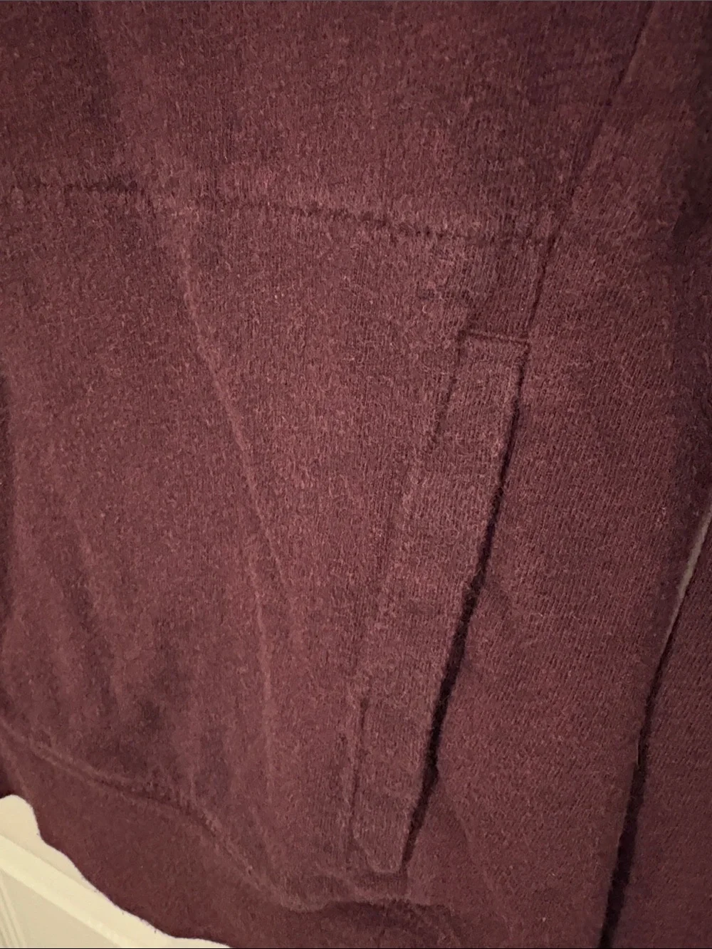 American Eagle Outfitters Maroon Crewneck Hoodie with Gray Accents